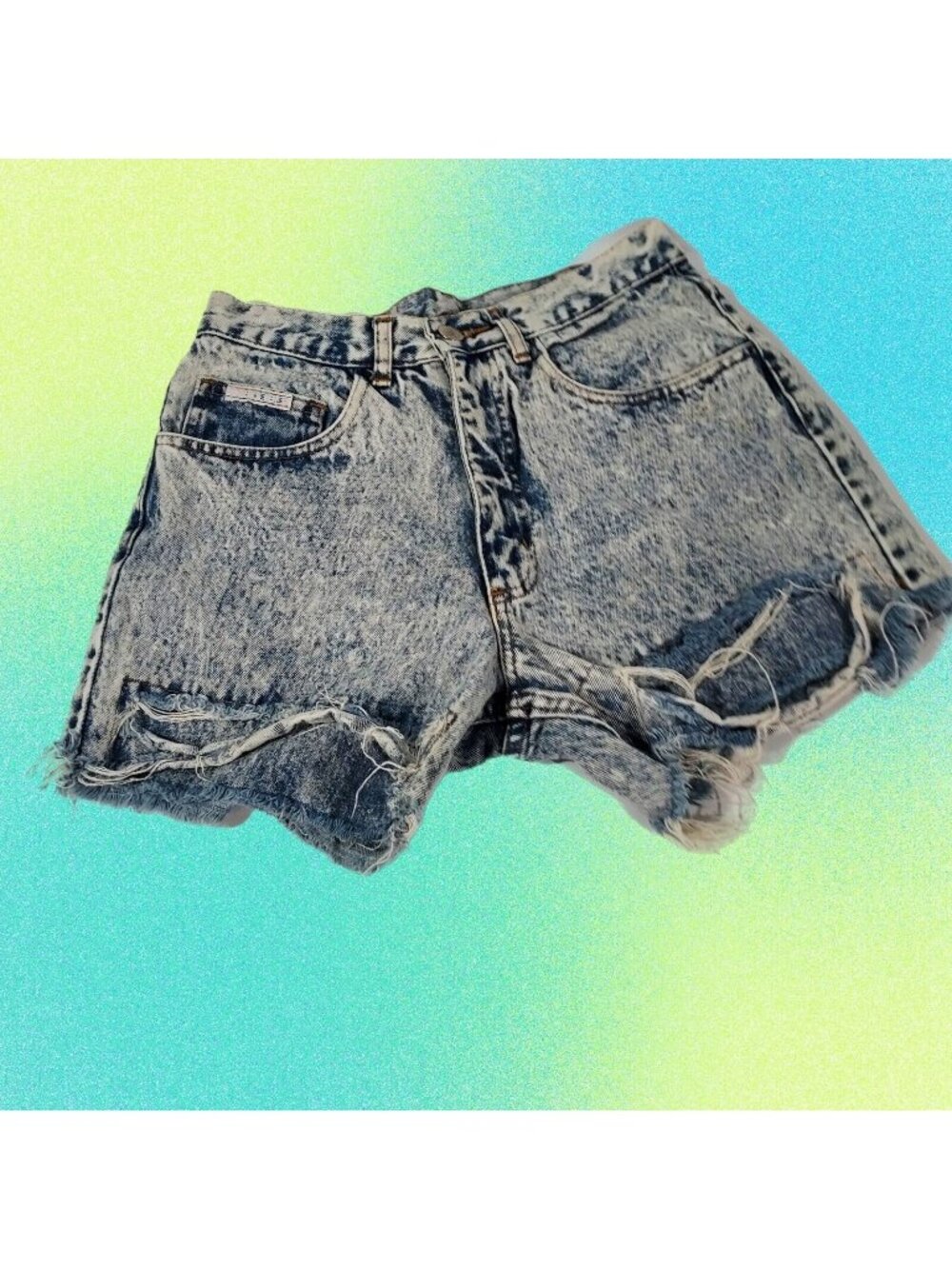 Shorts Kansas Cut Off Distressed Blue Jean High Rise Women 100% Cotton